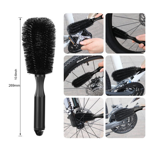 Oumers 8pcs Bike Cleaning Brush Kit, Chain Cleaner Multi Tool Bicycle 2