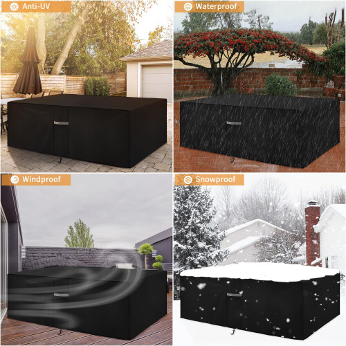 Dokon 7ft Pool Table Cover with Air Vents, Waterproof Windproof 2