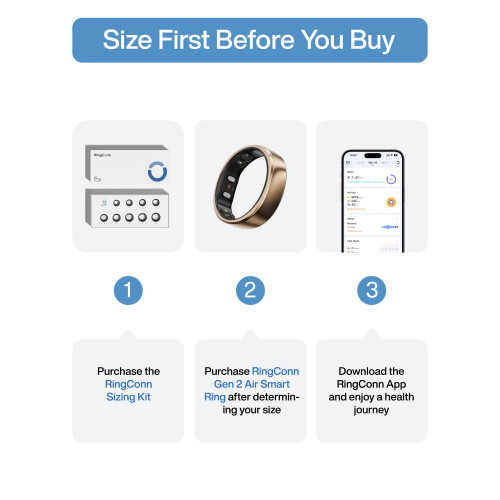 RingConn Gen 2 Air, Ultra-Thin AI Smart Ring, No APP Subscription 1