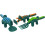 (Orange) Set di 3 pezzi con piatto diviso e posate a tema bulldozer per bambini – Stoviglie per bambini 5