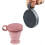 Foldable silicone cup  220ml perfect for outdoor trips and easy to carry 2