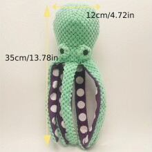 (Green) [Chew-Resistant Plush] Chew-Resistant Dog Plush | Squeaky Octopus Toy for Corgis, Teddy, Small Dogs, Shiba Inus | Teething,