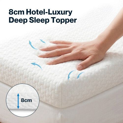 Memory Foam Mattress Topper King Bamboo Charcoal 2