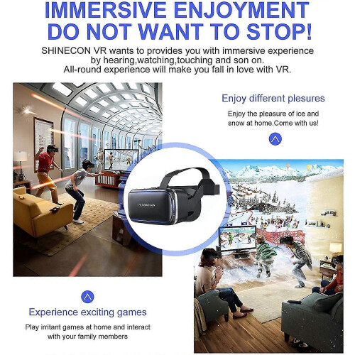 VR Headset Compatible with iPhone and Android Phones ,Virtual Reality 3D Game Glasses System, 3D Virtual Reality Goggles 2