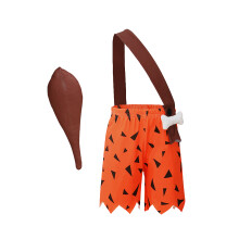 Children's summer clothing, boys and girls Halloween one-shoulder strap geometric pattern shorts