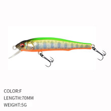(F, 70MM/5G) Submersible Minnow 5G/70MM Stream Lure Bait Horse Mouth Twist 9096