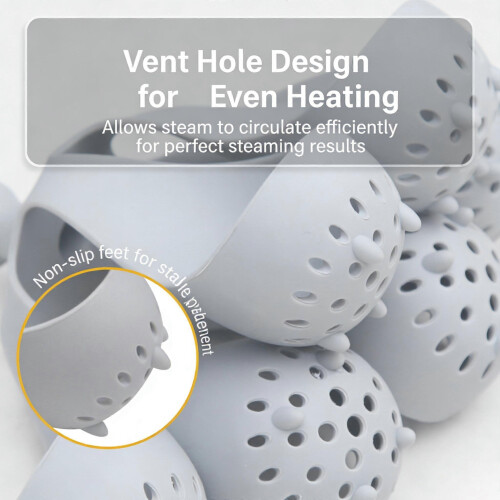 High-Temperature-Resistant Silicone Egg Boiler  Household Kitchen Gadget, Egg Holder, Egg Steamer 2
