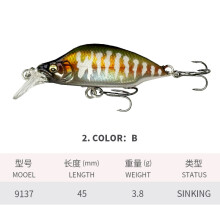 (B, 45MM/3.8G) Submersible Lure Bait Xiaomino 45MM/3.8G Micro-object False Bait Stream Bass Trout Bait 9137