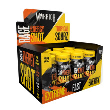 Warrior Rage Energy Shots - Pre Workout Shot Drink 12 x 60ml - RTD Fuel Juice Supplement (Liquid no