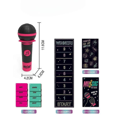 Gioco da tavolo divertente per karaoke, per bambini e adulti, ideale per feste e compleanni, per serate in compagnia e risate 1