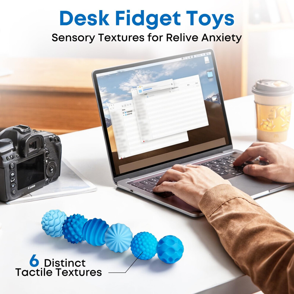 Photos - Educational Toy 12PCS Silicone Magnetic Balls Fidget Toys for Adults & Teens, Stress Relief Sensory Toys for Autism ADHD Anxiety, Texture Ta