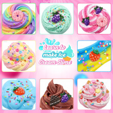 Veopoko Slime Kits for Kids - Ice Cream Slime Making Kit for Boys & Girls Aged 6-12