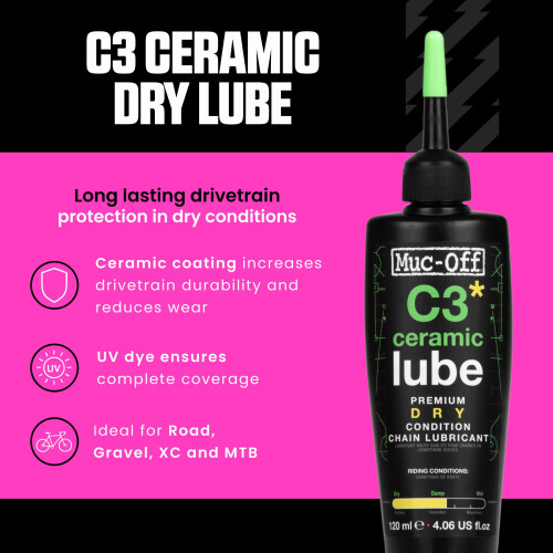 Muc-Off C3 Dry Weather Ceramic Lube, 120ml 1