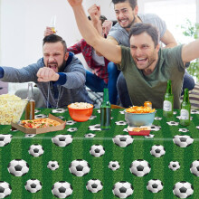 4 Packs Football Party Tablecloth Footballs Table Cloth Football Rectangular Plastic Table Cover Sports Theme Party Table Covers Footballs Birthday D