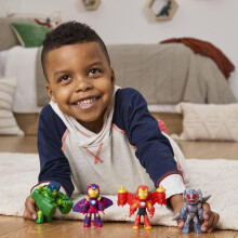 Marvel Iron Man and His Awesome Friends IRON ARMOR FIGURE PACK, Red, Gold
