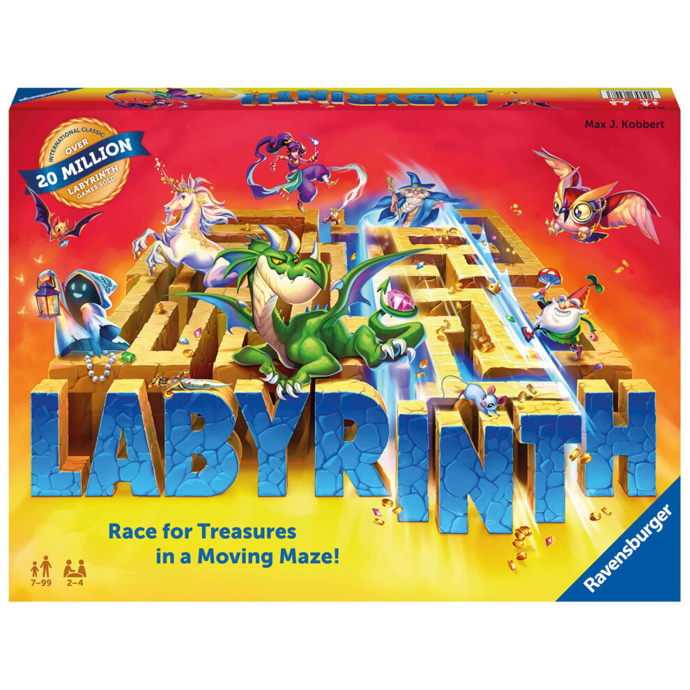 Ravensburger Labyrinth Moving Maze Family Board Game For Kids And Adults Age 7+ | Classic Strategy Maze Game For 2–4 Player For Boys And Girls | Awa