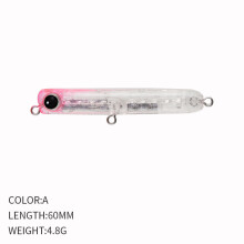 (A, 60MM/4.8G) COLLET 60 submersible pencil 4.8g micro-object pencil tipped horse mouth lure 9023