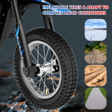 EVERCROSS EV12M Kids Ride On Motorcycle, Electric Motorcycle with 300W Motor, 3 Speed Modos, 9.3Miles Long-Range, 12'' Pneumatic Tire, Motor Cross fo