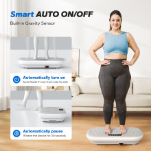 MERACH Powerful Vibration Plate Exercise Machine for Weight Loss and Shaping, 13 mm Large Amplitude, 200 kg Weight Capacity, Silicone Pedal, Built-in