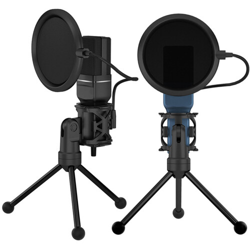 USB-Computer-Mikrofon-Set, Aufnahme, Singen, Mikrofon,-Blau 1