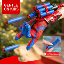 Web Shooter Set, Kids Toys for 3+ Year Old Boys Girls, 2 Pack Launcher Toys with 2 Gloves & 15 Soft Darts, Birthday for Boys Age 3 4 5 6 7 8