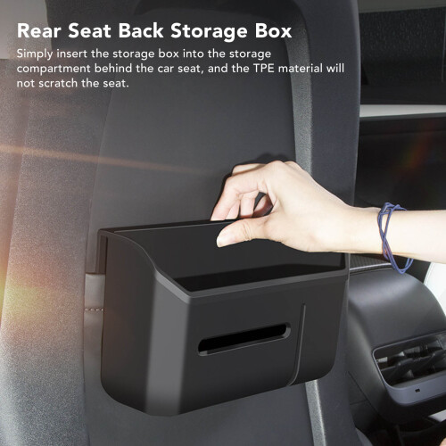 TPE Rear Seat Back Storage Box for Tesla 1