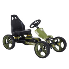 Children's pedal go-karts and ride-on racing cars
