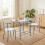 Homcom HOMCOM Breakfast Bar Table and Stools Set, Dining Room Set with Shelf 8