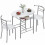 Homcom HOMCOM Breakfast Bar Table and Stools Set, Dining Room Set with Shelf 2