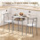Homcom HOMCOM Breakfast Bar Table and Stools Set, Dining Room Set with Shelf 4