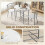 Homcom HOMCOM Breakfast Bar Table and Stools Set, Dining Room Set with Shelf 6