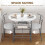 Homcom HOMCOM Breakfast Bar Table and Stools Set, Dining Room Set with Shelf 5
