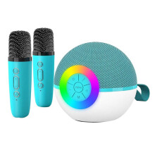 Karaoke Machine with 2 Mic,Portable Microphone Song Toys with LED Light,Chritmas Birthday Gift for Kids,B