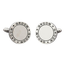 Onyx Art London Groom Wedding Mens Cufflinks - Suitable For Engraving