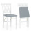 2-Piece Folding Dining Chairs, Padded Seat, White 1