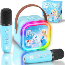 Girls Birthday Presents Gift Princess Frozen Toys Karaoke Machine 2 Microphones Birthday Girls Toys 3 4 5 6 7 8 Year Old Girl Gifts for 3 4 5 6 7 8 Y