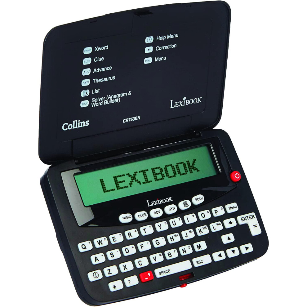 Lexibook, Collins Crossword, Bradford, Phonetic spell-correction, Anagram solver, words games, Electronic, with battery, black/white, CR753EN-image-OPC-PVMP2HR-NEW