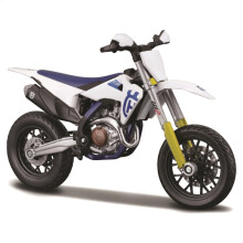 Bburago - Husqvarna FS 450 Supermoto, 1:18 Scale Diecast Motorcycle, Detailed Replica with Official Livery, Racing Design and Aggressive Look, Offici
