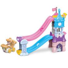 VTech Toot-Toot Drivers Enchanted Castle Slide, Official Disney Princess Playset with Included Cinderella Vehicle, Lights, Phrases, Songs, Interactiv