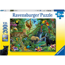 Ravensburger Jungle 200 Piece XXL Jigsaw Puzzle for Kids, Wildlife Puzzle with Extra Large Pieces, Ages 8 Years and Up