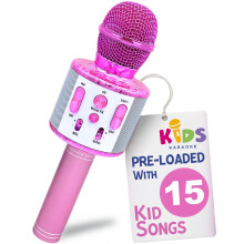Move2Play, Kids Karaoke Microphone | Includes Bluetooth & Pre-Loaded Songs | Girls Birthday Toy for 2, 3, 4, 5+ Girls & Boys