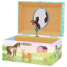 Giggle & Honey Horse Jewellery Box Horse Toys for Girls Age 4-6- Kids Jewellery Box with Spinning Horse