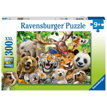 Ravensburger Exotic Animals Selfie 300‑Piece Jigsaw Puzzle for Kids Age 9 and Up and Adults – Colourful XXL Wildlife Puzzle