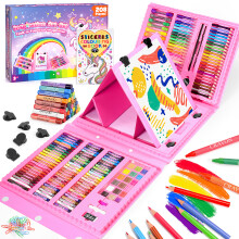 Drawing Kit Colouring Art Set for Kids WOOTOY, Unicorn craft kits for girls,4-12 Draw & Painting Set, perfect birthday gifts