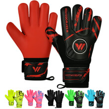 WESTWOOD FOX Goalkeeper Gloves,Finger Protection Soccer Goalie Gloves for Kids,Youth,Adults,Heavy Grip Palm with Dumbo latex 4+3 mm,Wrist Support (BL