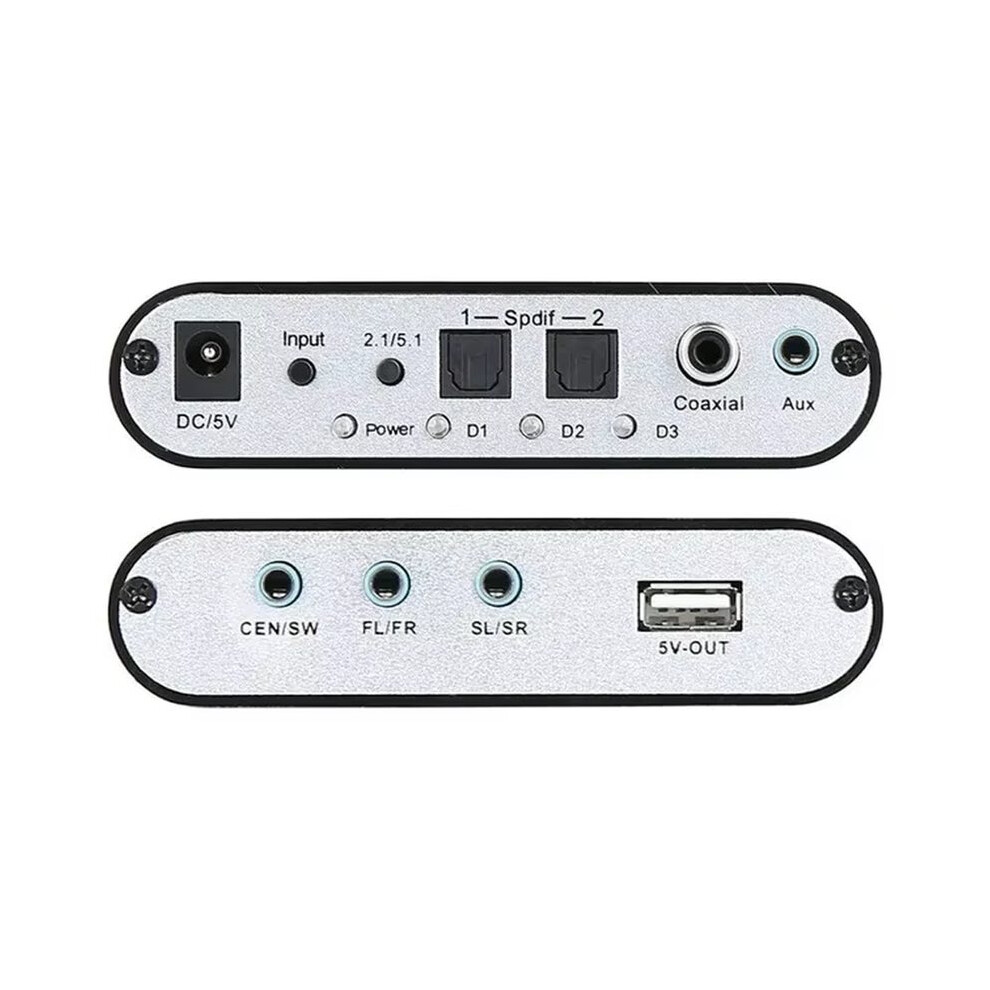 5.1 Audio Decoder Dts/Ac3/Pcm Optical To Stereo Surround Digital To Analog Converter Hd 2 Spdif Coaxial Eu Plug 4711270907932