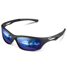 Duduma Polarised Sports Mens Sunglasses for Ski Driving Golf Running Cycling Tr90 Superlight Frame Design for Mens and Womens (black matte frame with