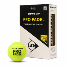DUNLOP Pro Padel Balls 2x3PET – FIP Approved Tournament Balls for Advanced and Competitive Players, Yellow