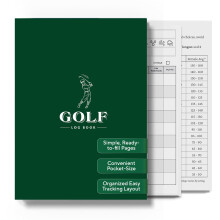 Golf Log Book – Pocket Golf Yardage Book & Golf Score Book – Golf Gifts for Men, Golf Accessories, Golf Tracker & Notebook – Ideal Dad Golf Gift
