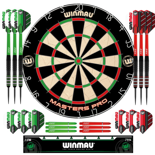 winmau Winmau Masters Pro Dartboard Set – Complete Dartboard Setup for Home and Practice